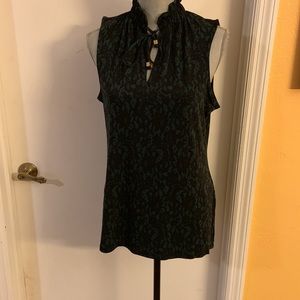 Michael kors ladies emerald green sleeveless top size medium